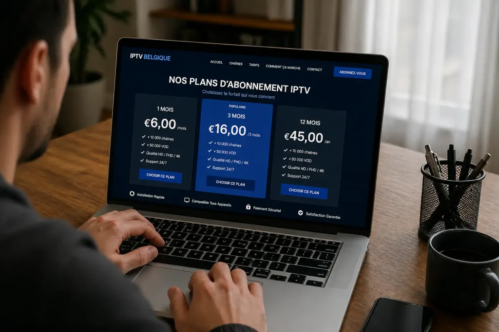 coût d'un abonnement iptv en belgique