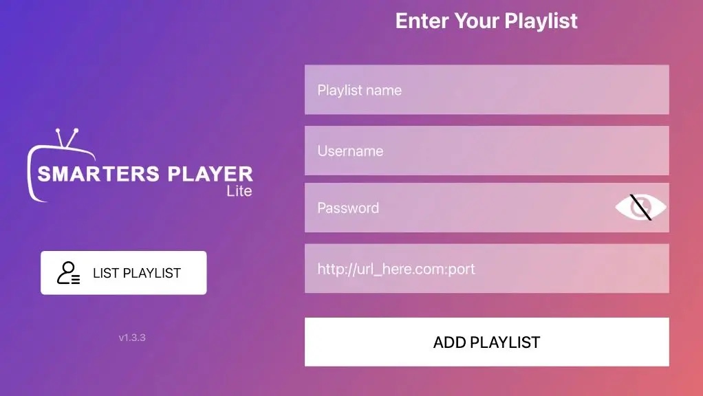 entrez les identifiants iptv
